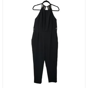 Asos Black Open Back Jumpsuit Size 10